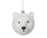 Kaemingk Plastique décoration de Noël, 6,8 cm, figurine d'ours polaire à suspendre, incassable, ornement de sapin de Noël, pendentif de sapin de Noël et décoration de sapin de Noël