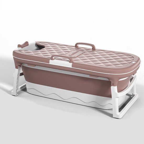 Merkloos Simple Fix XL Opvouwbaar Bad 157 cm - Zitbad ook geschikt als IJsbad - Ligbad voor Volwassenen & Kinderen - Inklapbaar - Capaciteit 270 L - Extra lang - Roze