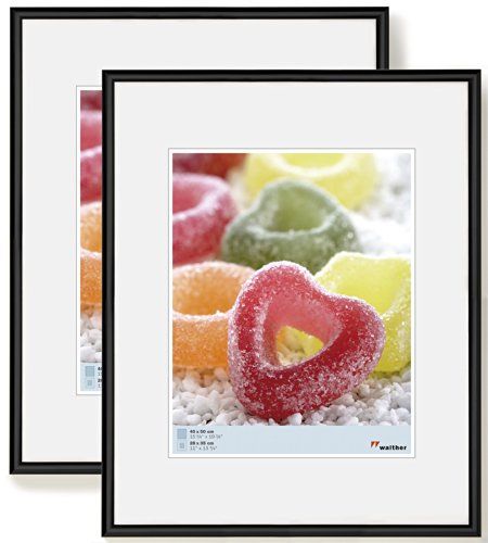 Walther Design Trendstyle Kunststoffrahmen - 40x50 cm - schwarz - 2er Pack