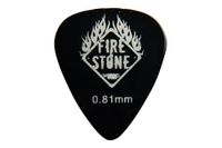 Fire Stone Plectrum/Pick Classic Celluloid, 351 vorm, 0,81 mm, zwart, 12 stuks