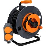 Zenitech - Doe-het-zelf haspel – 4 stopcontacten 16 A – 3 G1,5 mm² – 30 m – Zenitech Orange