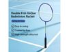DOUBLE FISH JinQue Lot de 2 raquettes 1502 de badminton en carbone et aluminium - Violet foncé