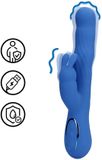 Erovibes Loveline Love Line Wiggle Rabbit Vibrator - Jetset Blue
