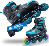 Apollo Champion Inline Skates - Verstelbaar - Maat 31-42 - Mint - Unisex - Hardboot - Aluminium Frame - LED Wielen