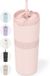 ONYX Bouteille avec Paille 700ML - Rose Bonbon