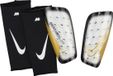 Nike Mercurial Lite Shinguard - Scheenbeschermers - Wit/Zwart/Goud - Maat L
