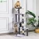 VOUNOT Katten activiteitencentrum met krabpaal en ruimtecapsule - hoogte 138 cm beige