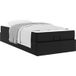 Lit simple Lit adulte Cadre de lit avec matelas Autre 2 pièces Noir PVC