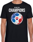 Bellatio Decorations Shoppartners Bv Slowakije EK/ WK supporter t-shirt - we are the champions met Slowaakse voetbal - zwart - heren - kleding / shirt L