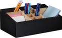 Merkloos Relaxdays bureau organizer - 12 vakken - bamboe - met pennenhouders - 12 x 30 x 18 cm