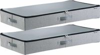 Boîtes de rangement sous le lit avec couvercles transparents, 850 x 430 x 120 mm, 45 litres, 2 pièces