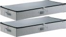Boîtes de rangement sous le lit avec couvercles transparents, 850 x 430 x 120 mm, 45 litres, 2 pièces