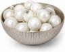 Decoris Petites boules de Noël - 36x pc - blanc - D4 cm - verre - décoration de Noël