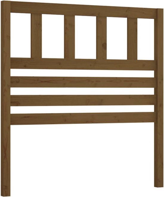 vidaXL Hoofdbord - 81x4x100 cm - Massief Grenenhout - Honingbruin