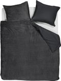 Ambiante Plush Teddy dekbedovertrek - Lits-jumeaux - 240x200/220 cm - Antraciet