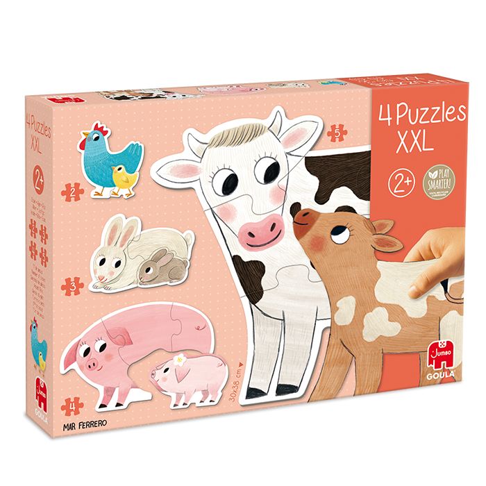 Jumbo Goula Puzzel XXL Mama's en Baby's - Framepuzzel Dieren 2-4 jaar