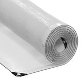 vidaXL Transparant zeildoek met zeilringen, 8x8 m, polyethyleen