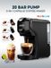 MK-611 Machine à café pour expresso - 3-en-1 - 19 bar - Café chaud et froid - Hauteur réglable - 600 ml - Noir