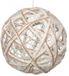 Anna's Collection Verlichte draad bal/kerstbal - jute - 15 cm - met 10 lampjes - warm wit