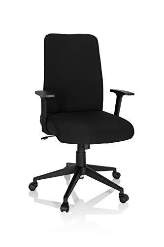 HJH OFFICE 724581 Home-Office bureaustoel COSIO I stof zwarte draaistoel gevoerd, rugleuning ergonomisch, kantelfunctie, donkerblauw, één maat