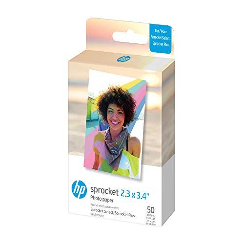 HP Sprocket 2.3 x 3.4 Premium Instant Zink Sticky Back Photo Paper (50 vellen) Compatibel met Sprocket Select en Plus printers.