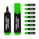 Westcott Markeerstiften, E-743694 00, 10 stuks, groen, lichtgroen, lijndikte van 2-5 mm