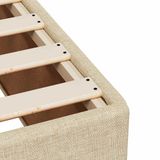 vidaXL Boxspringbed met matras Crèmekleurig 160 x 200 cm Stof