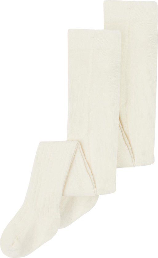 NAME IT NKNPANTYHOSE RIB 2P - Meisjes Panty - Maat 110/116 - White Alyssum