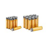 Amazon Basics Voordeelverpakking van 24 stuks hoogwaardige AA- en AAA-alkalinebatterijen - 12 AA-batterijen en 12 AAA-batterijen, 1,5 volt, 10 jaar houdbaar