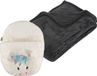 Apollo - Fleece deken donkergrijs 125 x 150 cm met voetenwarmer slof eenhoorn one size