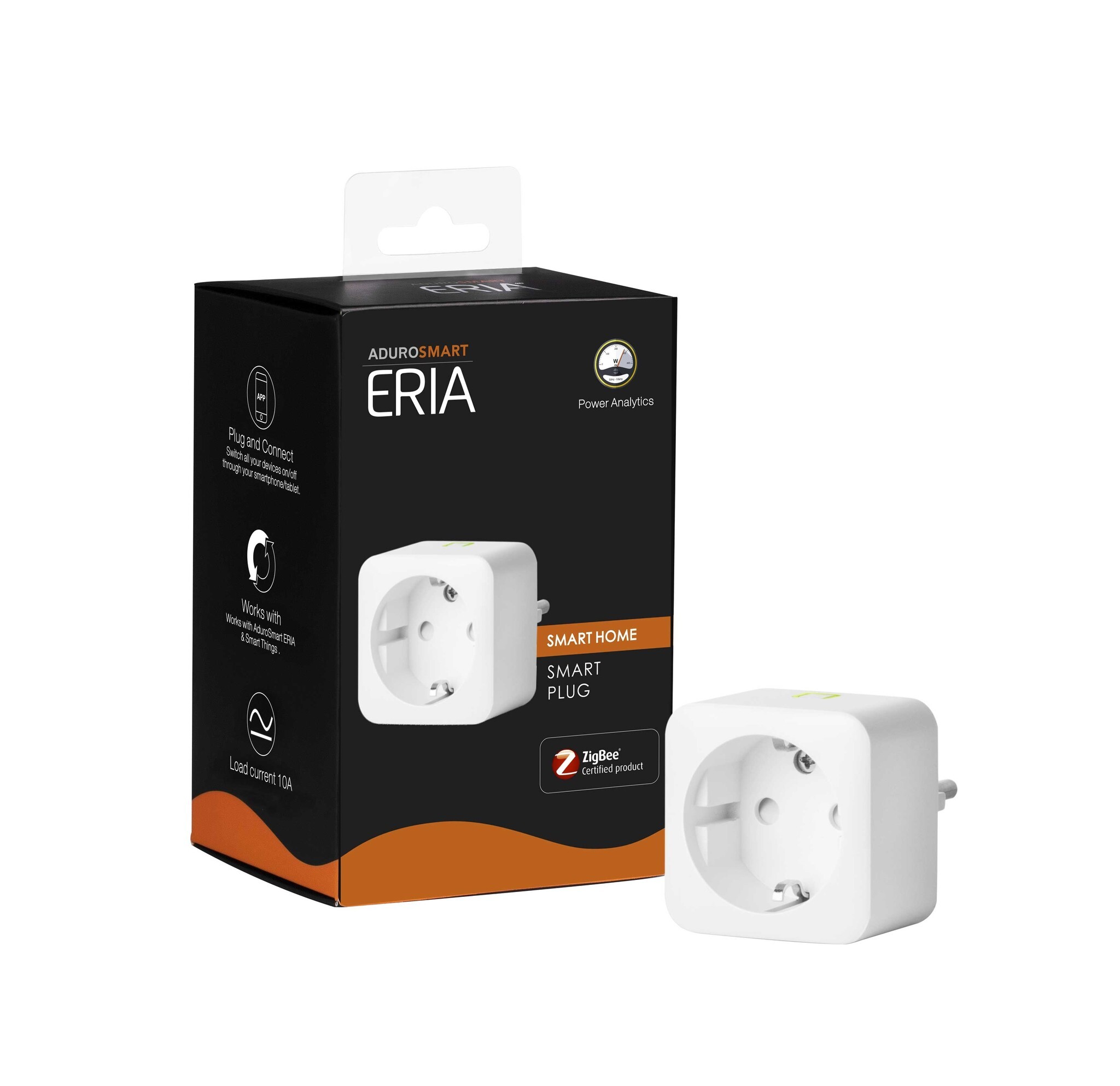 Adurosmart Zigbee Smart Plug met energiemeter | Max. 2300W | Wit