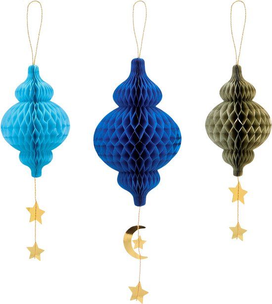 Boland - Set 3 hangdecoraties Eid Mubarak - Geen thema - Ramadan versiering