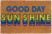 Merkloos Relaxdays Deurmat kokos - good day - 60x40 cm - antislip