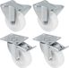 AMIG transportwiel set - 2 x zwenkwiel - 2 x bokwiel - D125mm - Nylon - 690kg - wit