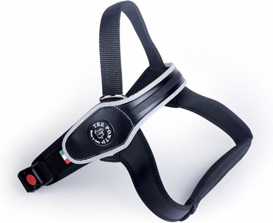 Tre Ponti Primo Hondentuig Zwart & Reflecterend - Maat L (72-88 cm)