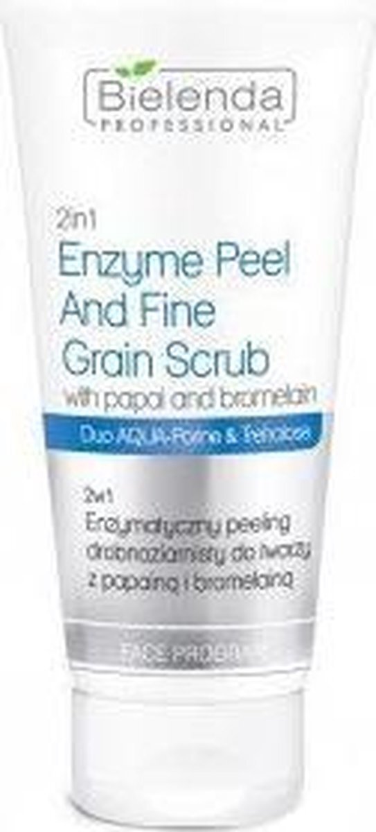 Bielenda Professional 2in1 Enzyme Peel & Fine Grain Scrub enzyme fijne scrub voor het gezicht met Papaïne en Bromelaïne 150g