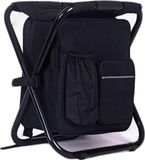 Sac à dos réfrigérant 3-en-1 avec siège pliable portable pour extérieur, événements, plage, pêche et camping