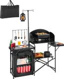 VEVOR Camping Keukentafel Draagbare Kooktafel 1 Kast Buiten Picknick