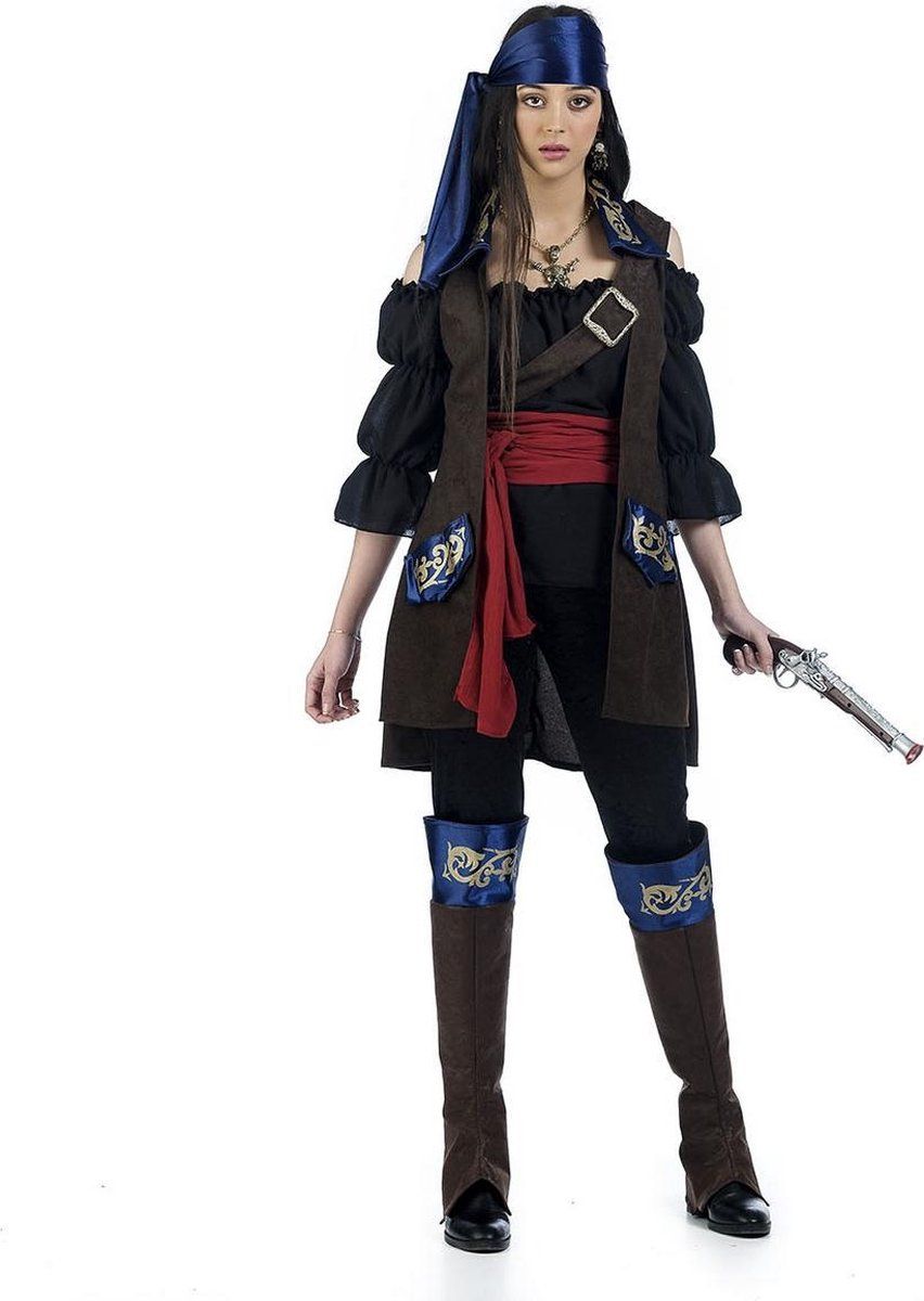 Limit Piraat & Viking Kostuum | Schrik Der Zeven Zeeen Zeerover Anne Bonny | Vrouw | Maat 38 | Carnaval kostuum | Verkleedkleding