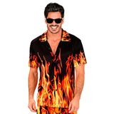 Widmann Bbq Meat On Fire Shirt Man OranjeZwart L/XL