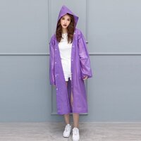 WiseGoods Luxe Regenjas Unisex Paars - One Size - Met Capuchon