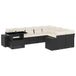vidaXL Loungeset 10-delig poly rotin noir avec coussins
