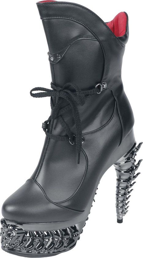 Hades Footwear Alchemy England - Ghost of Whitby Hoge hak zwart PVC
