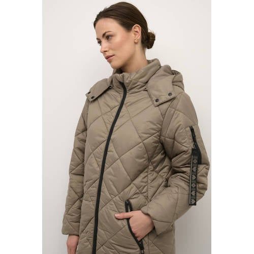 Cream Quilted Winter Coat CRGaiagro Sand