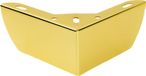 Lot de 4 pieds de meuble en métal, or chromé, hauteur 10 cm, design nœud d'ancre