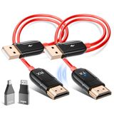 Wireless Red Wireless HDMI Transmitter and Receiver, 5 GHz Wireless HDMI Extender, 4K Decoding, 1080p@60Hz Ultra HD Video Output, Dual Video/Audio Transmission, Compatible with Laptops, Tablets, and Projector