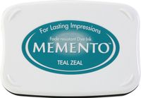 Tsukineko ME-602 Memento stempelinkt stempelkussen groot Teal Zeal blauw