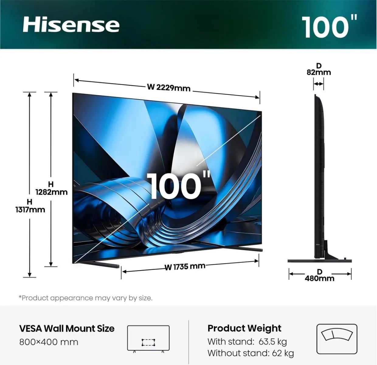 Hisense 100U79SE / TV / 100 inch / 2026