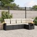 Maison Exclusive - Ensemble de jardin, composé de 5 pièces avec coussins, noir, en polyrotin