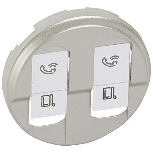 Legrand 068552 Céliane wieldop voor dubbel stopcontact RJ45, titanium afwerking, 10 stuks